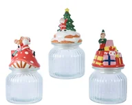 Ozdoby bożonarodzeniowe - Świąteczne słoiki szklane na ciastka słodycze 21cm - miniaturka - grafika 1