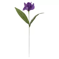 Sztuczne kwiaty - Irys z listkami 45 cm fioletowy - miniaturka - grafika 1