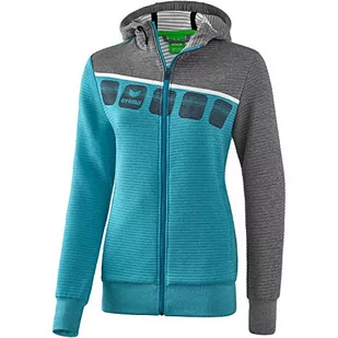 Erima damska kurtka treningowa 5-C z kapturem niebieski oriental blue m 40 1031915 - Kurtki damskie - miniaturka - grafika 1