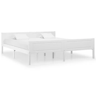 vidaXL Lumarko Rama łóżka z litego drewna sosnowego, biała, 180 x 200 cm 322108 - Łóżka - miniaturka - grafika 1