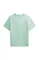 Koszulki dla chłopców - Polo Ralph Lauren t-shirt bawełniany dziecięcy kolor zielony gładki - miniaturka - grafika 1