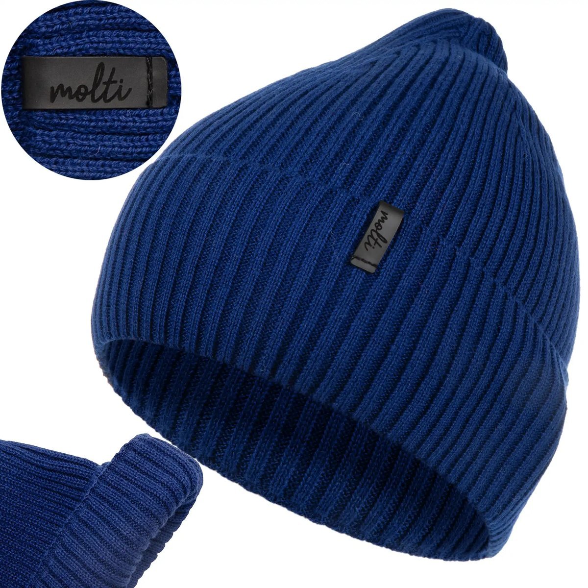 Czapka JESIENNA bawełniana ZIMOWA męska BEANIE jednowarstwowa 55-60