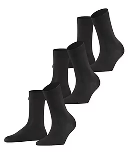 FALKE Damskie skarpety Cotton Touch 3-pak, bawełniane, czarne, wzmocnione skarpety damskie, bez wzorów, oddychające, cienkie i jednokolorowe, 3 pary, szary (Anthracite 3529), 38 EU - Skarpetki damskie - miniaturka - grafika 1