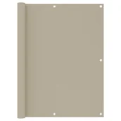 Parawany - vidaXL Parawan balkonowy, beżowy, 120x400 cm, tkanina Oxford vidaXL - miniaturka - grafika 1