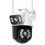 Systemy inteligentnych domów - Zewnętrzna kamera WiFi Hiseeu WS318B 4K 6MP, dualna soczewka, podwójny ekran, 2-kierunkowe audio, kolorowa noktowizja - Czarny - miniaturka - grafika 1
