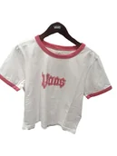 Koszulki i topy damskie - T-shirt Damski VANS Apple Boom Ringer Tee In White/Mauvewood VN000RCEFCT1 L - miniaturka - grafika 1