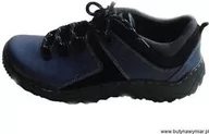 Buty trekkingowe damskie - SKÓRZANE TREKINGI GRANAT szerokie WYGODNE 40 - miniaturka - grafika 1
