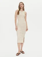 Sukienki - Vero Moda Sukienka letnia Fabienne 10317250 Beżowy Slim Fit - miniaturka - grafika 1