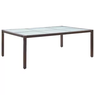 vidaXL Stół ogrodowy, brązowy, 200x150x74 cm, polirattan - Stoły ogrodowe - miniaturka - grafika 1