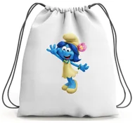 Torby szkolne - PLECAK WOREK SMERFY SZKOLNY NA BUTY WF - miniaturka - grafika 1