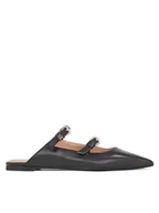 Klapki i japonki damskie - Tommy Hilfiger Klapki Th Pointy Leather Mule FW0FW07722 Czarny - miniaturka - grafika 1