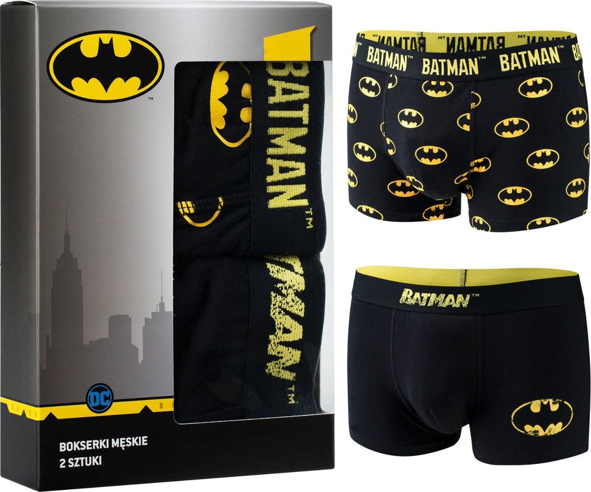 Soxo Zestaw 2x Bokserki męskie Batman idealny pomysł na prezent świąteczny M