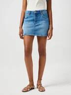Spódnice - gonne donna wrangler 112362711 mini denim medium blue - miniaturka - grafika 1