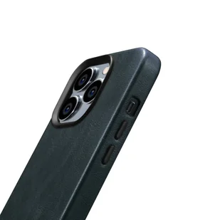 iCarer Oil Wax Premium Leather Case skórzane etui iPhone 14 Pro Max magnetyczne z MagSafe ciemnoniebieski (WMI14220704-BU) - Etui i futerały do telefonów - miniaturka - grafika 8
