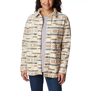 Swetry damskie - Columbia Damski sweter polarowy Benton Springs, kredowa kratka, XL - grafika 1