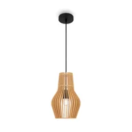 Lampy sufitowe - Drewniana lampa wisząca, nad stół MOD191PL-01W z serii ROOTS - miniaturka - grafika 1
