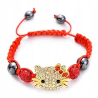 Biżuteria dla dzieci - BRANSOLETKA HELLO KITTY CZERWONA - miniaturka - grafika 1