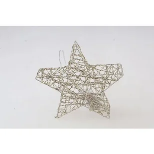 Dekoracja gwiazda 3D 15 LED 20 x 4 x 20 cm złota - Oświetlenie świąteczne - miniaturka - grafika 1