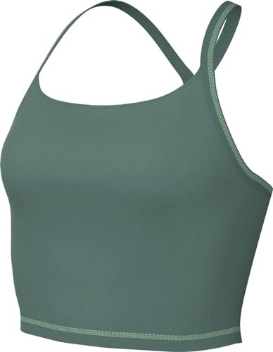 Nike Top damski One Fitted Dri-Fit Crop TNK Nv, Bicoastal/Vapor Green/Black, FN3074-361, S
