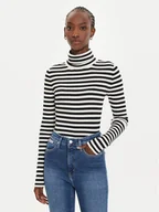 Swetry damskie - Calvin Klein Jeans Golf J20J224225 Czarny Regular Fit - miniaturka - grafika 1