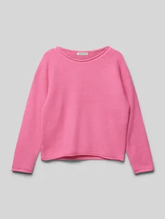 Sweter z wiskozy z okrągłym dekoltem - Swetry dla dziewczynek - miniaturka - grafika 1