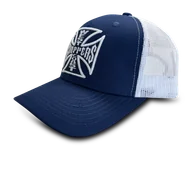 Czapki damskie - Czapka z Daszkiem West Coast Choppers OG Cross Granatowy/Złamany BiałyOnesize - miniaturka - grafika 1