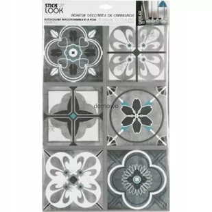 IMITACJA PŁYTEK ŚCIENNYCH NAKLEJKI SZARE 15x15 cm6 - Naklejki na ścianę - miniaturka - grafika 1