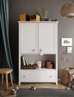Komoda biała Luna wysoka - Komody dla dzieci - miniaturka - grafika 1