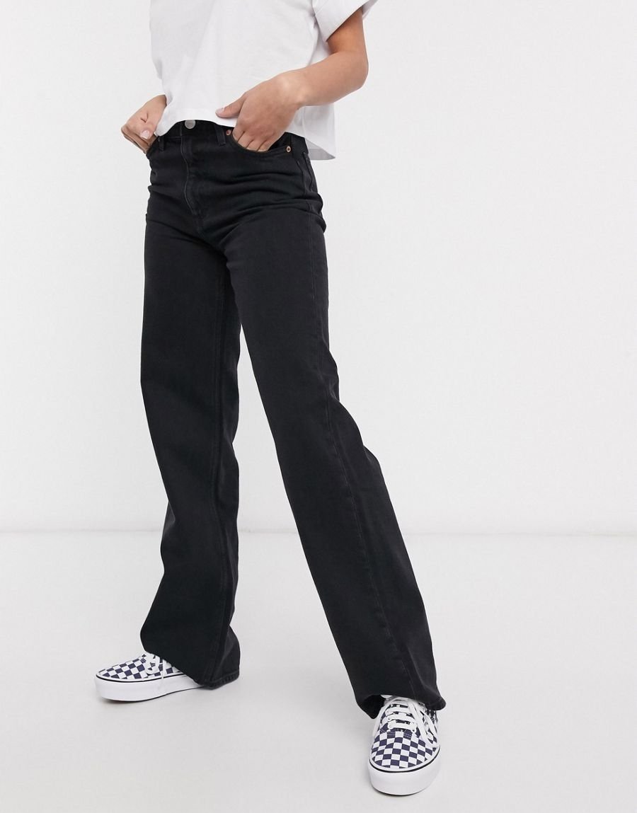 Spodnie Jeansowe Szare Klasyczne Proste 27 Abr