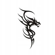 Naklejki na ścianę - Naklejka na ścianę dragon tribal azja Smok 24, 87x48 cm - miniaturka - grafika 1