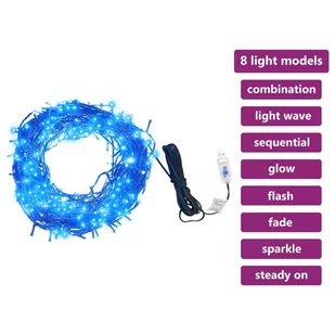Lumarko Lampki LED, 150 diod, niebieskie, 15 m, PVC - Oświetlenie świąteczne - miniaturka - grafika 1