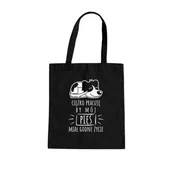 Torby męskie - Ciężko Pracuję By Mój Pies Miał Godne Życie - Torba Na Prezent Dla Miłośnika Psów - miniaturka - grafika 1