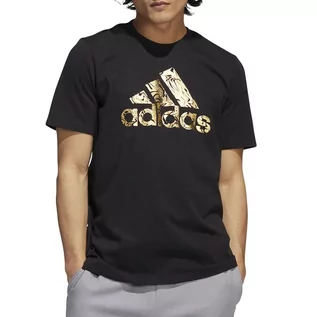 Koszulki sportowe męskie - Koszulka adidas Liquid Foil Badge Of Sport Graphic HK9157 - czarna - Adidas - grafika 1