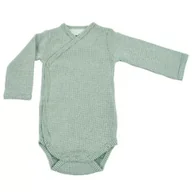 Body dla niemowląt - Lodger Body kopertowe niemowlęce długi rękaw bawełniane jasna zieleń Ciumbelle Peppermint rozm. 74 - miniaturka - grafika 1