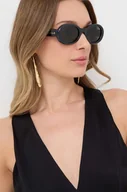 Okulary przeciwsłoneczne - Gucci okulary przeciwsłoneczne damskie kolor czarny - miniaturka - grafika 1