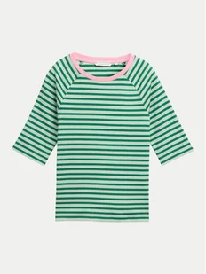 Tom Tailor Denim T-Shirt 1045410 Zielony Regular Fit - Koszulki i topy damskie - miniaturka - grafika 1