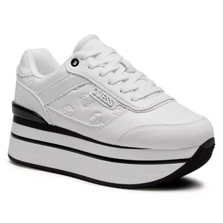 Sneakersy damskie - Sneakersy GUESS - Hansin FL5HNS PEL12 WHITE - grafika 1