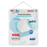 Inne akcesoria do pielęgnacji dzieci - AKUKU Podkład jednorazowy 60x90 proMED 20 szt. - miniaturka - grafika 1