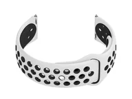 Akcesoria do smartwatchy - Pasek gumowy do smartwatch U11 - biały/czarny - 20mm - miniaturka - grafika 1