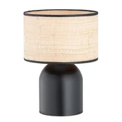 Lampy stojące - Aspen lampa stołowa 1xE27czarna/rattan 1324/LN1 - miniaturka - grafika 1