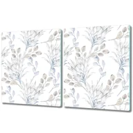 Deski do krojenia - Deska Kuchenna ze Szkła Hartowanego - 2x 40x52 cm - Protea Srebrnik - miniaturka - grafika 1