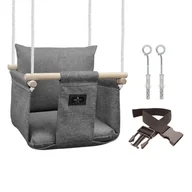 Leżaczki i huśtawki - Huśtawka Bujaczek Dla Dziecka - Silver - miniaturka - grafika 1