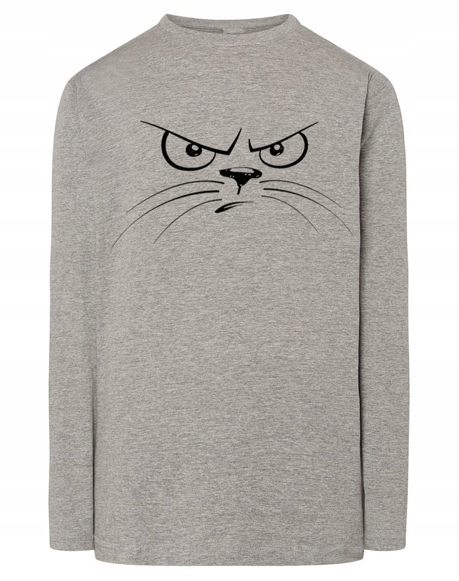 Longsleeve męski nadruk Kreskówkowy KOT r.4XL