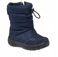 Śniegowce damskie - FALCOTTO ŚNIEGOWCE DZIECIĘCE GRANATOWE ZE SKÓRĄ 18 J0A - miniaturka - grafika 1