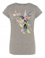 Koszulki i topy damskie - T-Shirt damski nadruk ptak KOLOROWY KANAREK r.XL - miniaturka - grafika 1