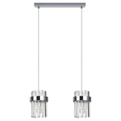 Lampy sufitowe - Podwójna lampa wisząca glamour Vetro LP-2910/2L CH kryształowa chrom - miniaturka - grafika 1