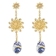 Kolczyki - Kolczyki Guess JUBE05 082JW Złoty - miniaturka - grafika 1