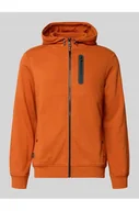 Bluzy męskie - Bluza rozpinana o kroju regular fit z kapturem model Tech - camel active - miniaturka - grafika 1