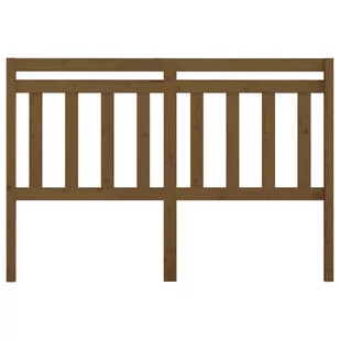 Lumarko Wezgłowie łóżka, brązowe, 146x4x100 cm, lite drewno sosnowe - Inne meble do sypialni - miniaturka - grafika 4