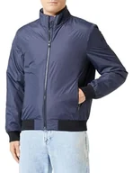 Kurtki męskie - Geox Męska kurtka Vincit, czarny/asfalt, 56 - miniaturka - grafika 1